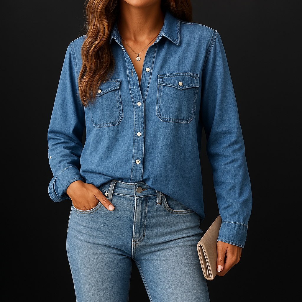 Chic Denim Button Down - HESTON MANOR