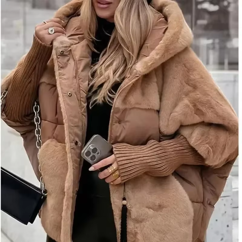 Women‘s Luxurious Faux Fur Puffer Jacket - Heston Manor