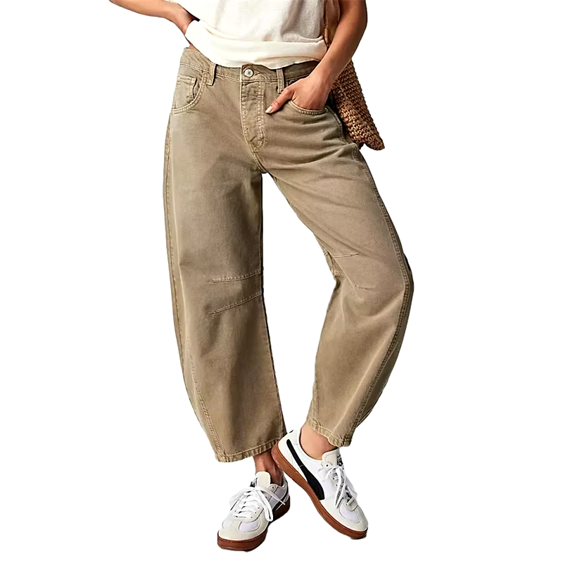 Mid-Rise Barrel Jeans - HESTON MANOR