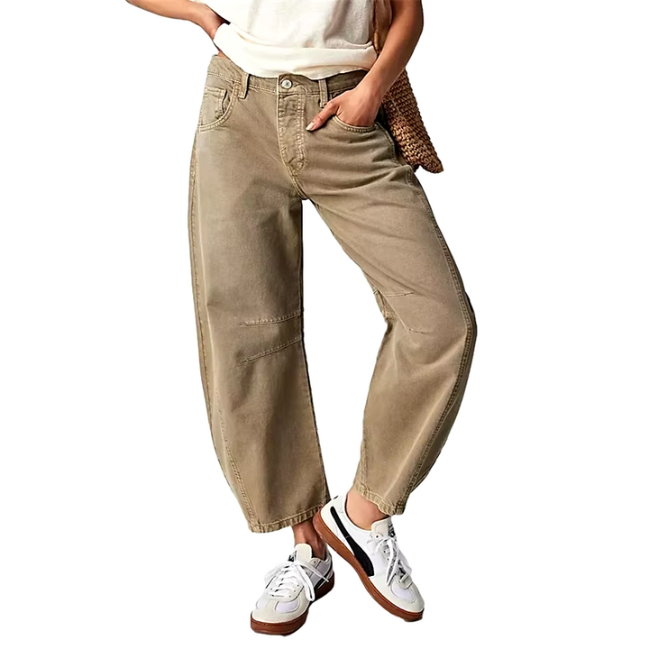 Mid-Rise Barrel Jeans - HESTON MANOR