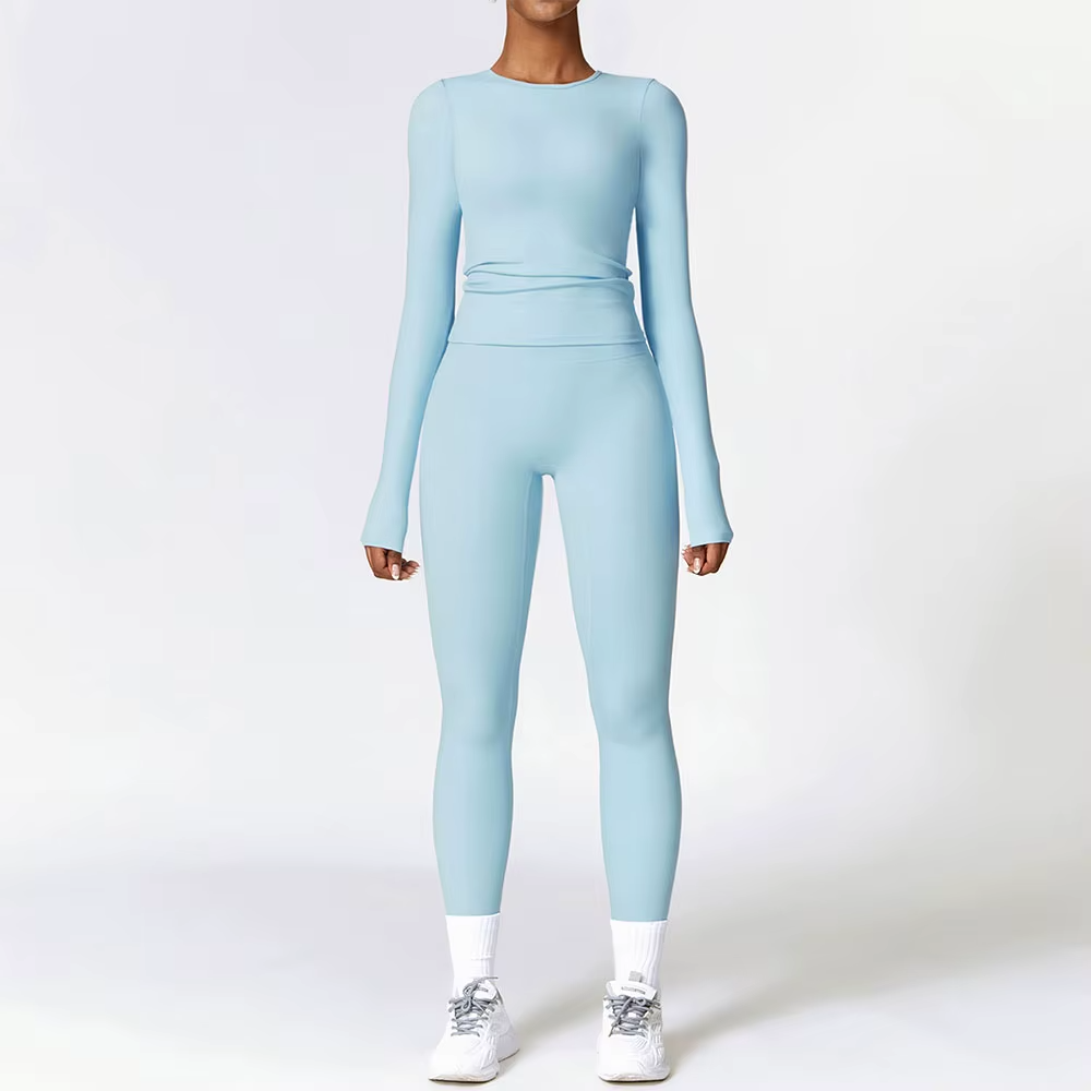 Women’s Long Sleeve Yoga Top & High-Waist Legging Set