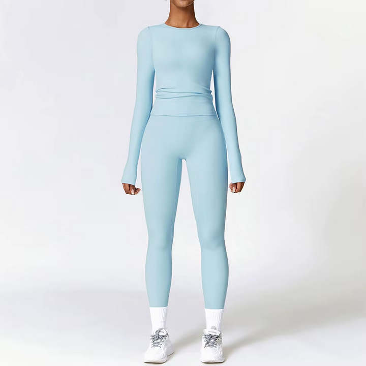 Women’s Long Sleeve Yoga Top & High-Waist Legging Set