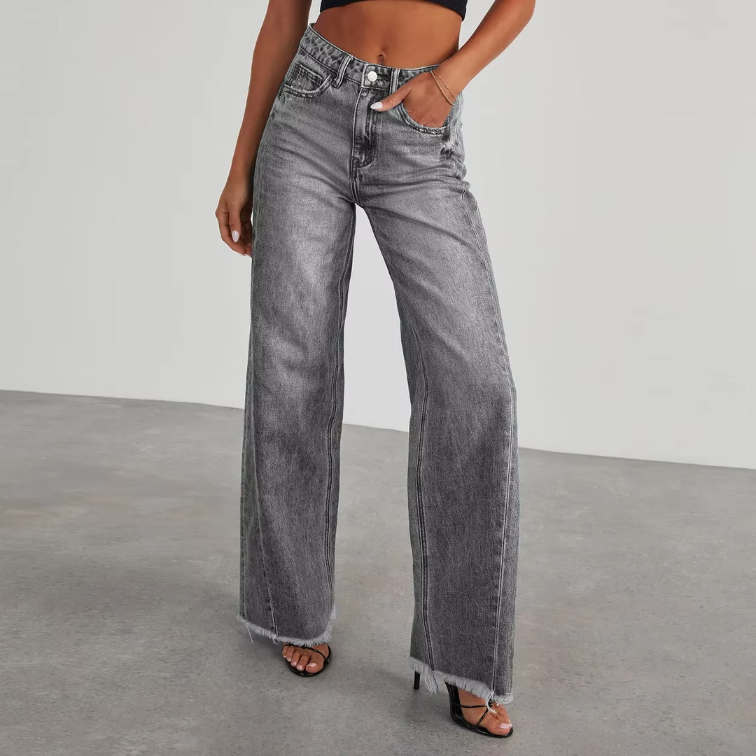 Frayed Hem Jeans - HESTON MANOR