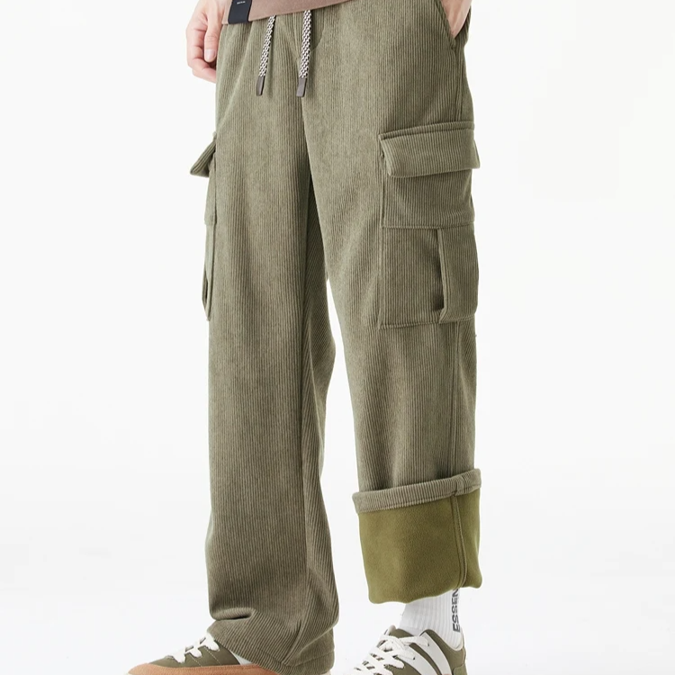 Fleece Lined Corduroy Pants - HESTON MANOR