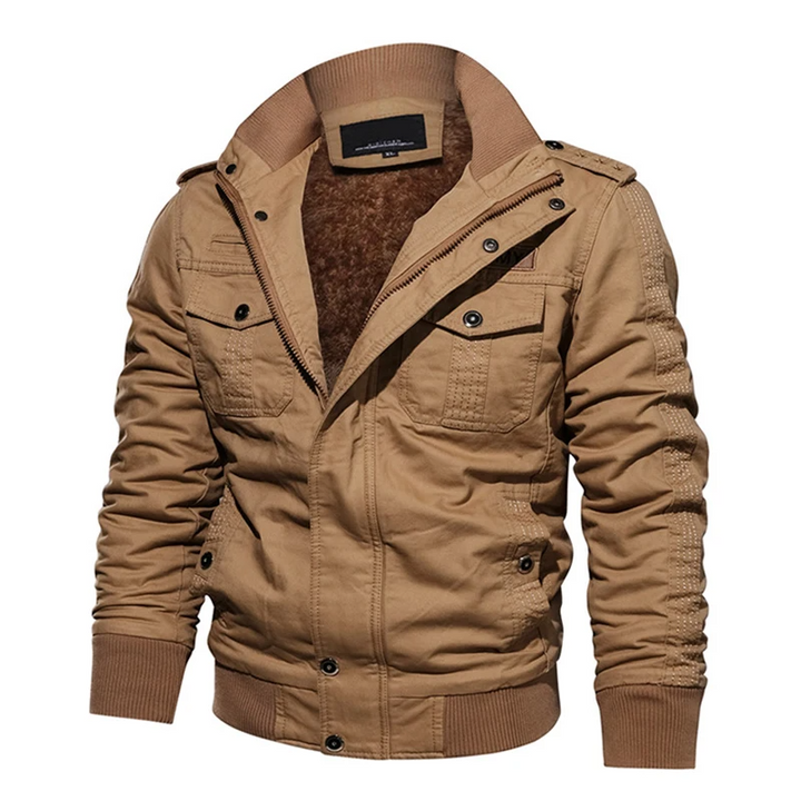 Men’s Fleece-Lined Utility Bomber Jacket