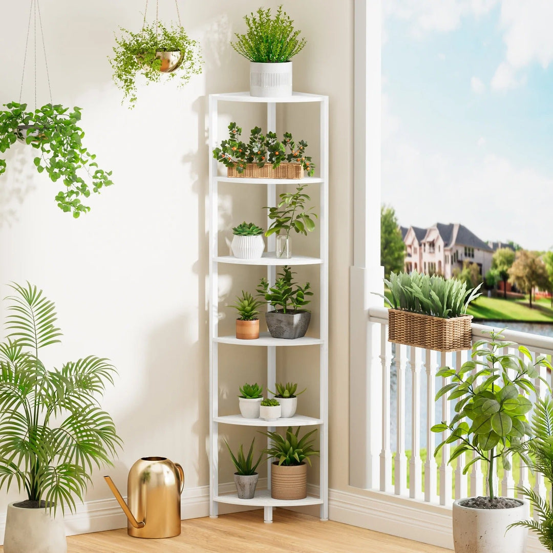 6-Tier Space Saving Bookshelf for Living Room, Bedroom, Office, Bathroom