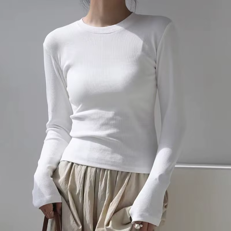 Women’s Ribbed Long Sleeve Crewneck Top