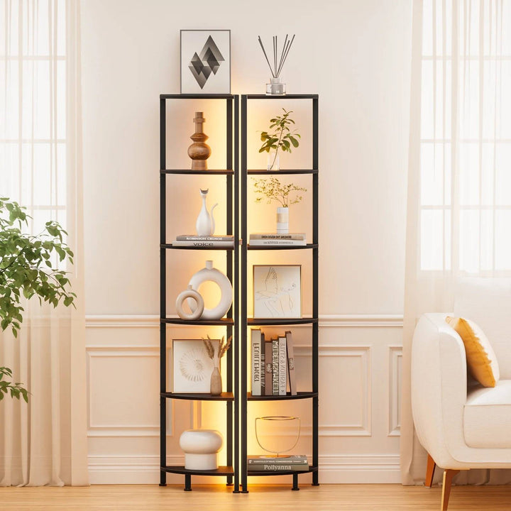 6-Tier Space Saving Bookshelf for Living Room, Bedroom, Office, Bathroom