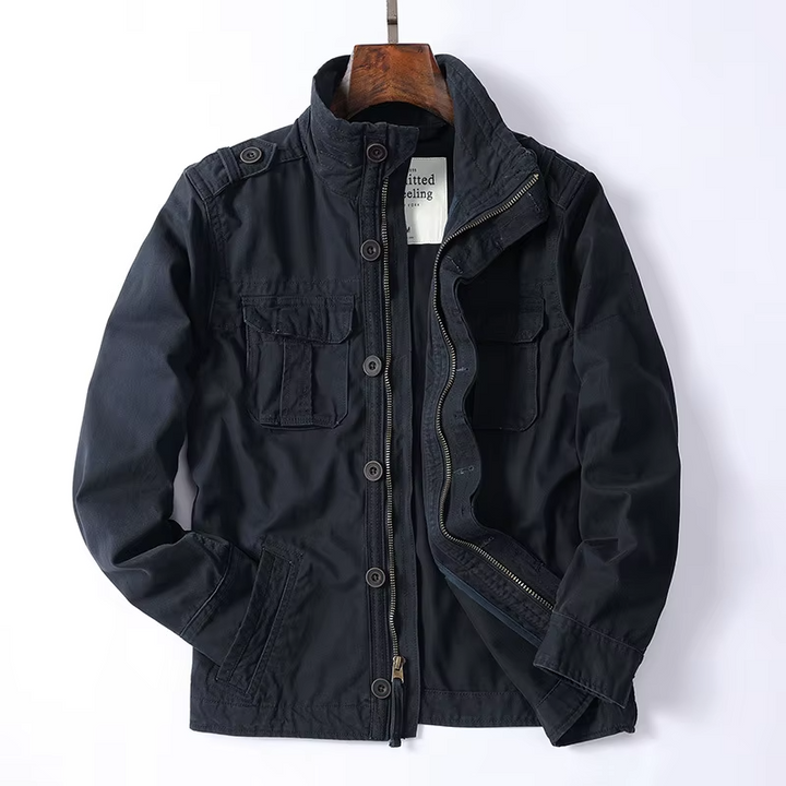 Men's Denim Utility Style Field Jacket