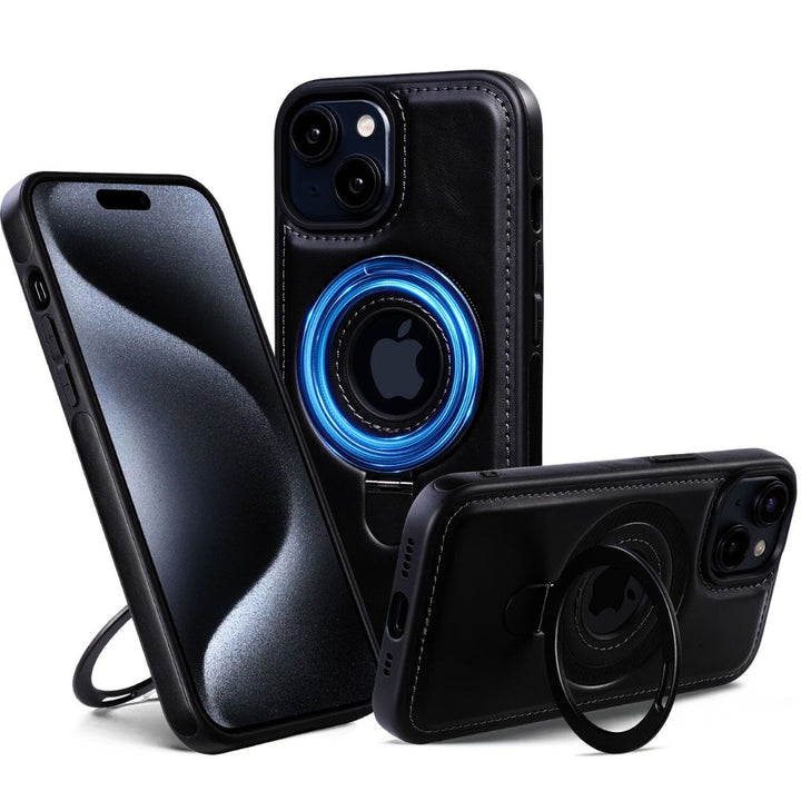 Magnetic Leather Phone Case with Ring Stand - Heston Manor