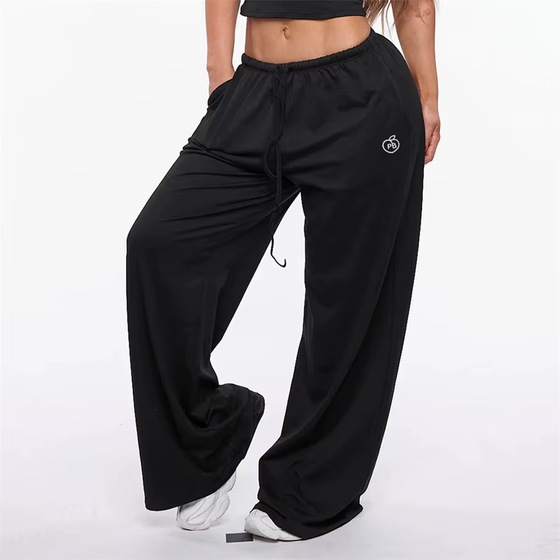 Wide Leg Drawstring Lounge Pants with Pockets