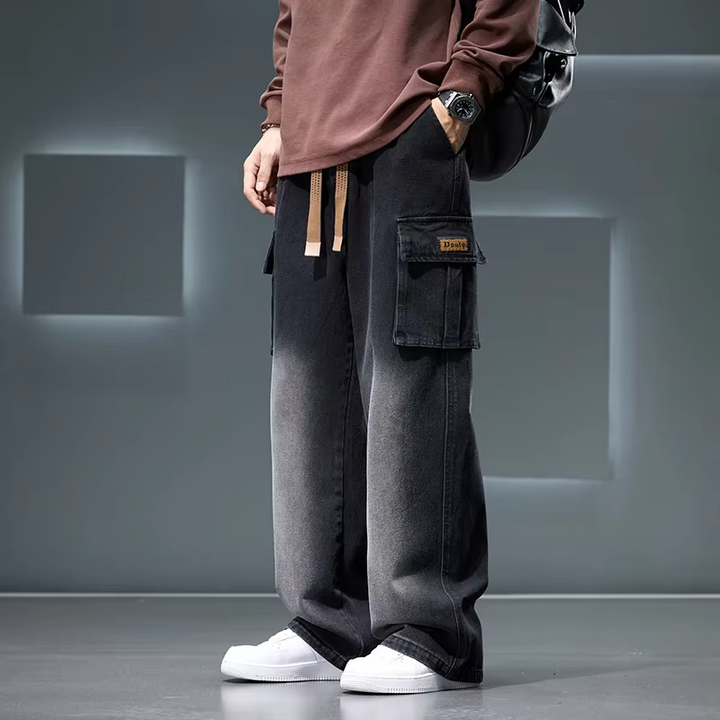 Wide Leg Cargo Pants - HESTON MANOR