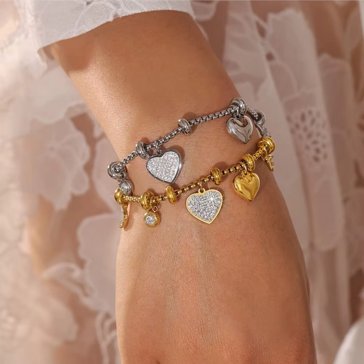 Twinkling Heart Charm Bracelet - HESTON MANOR
