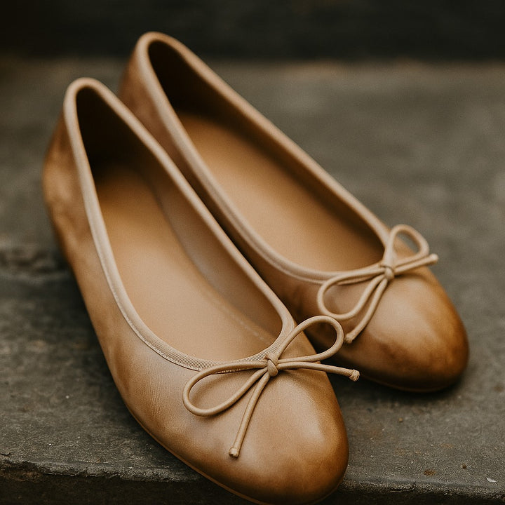 Women’s Genuine Cow Leather Ballet Flats - Heston Manor