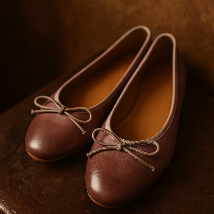 Women’s Genuine Cow Leather Ballet Flats - Heston Manor