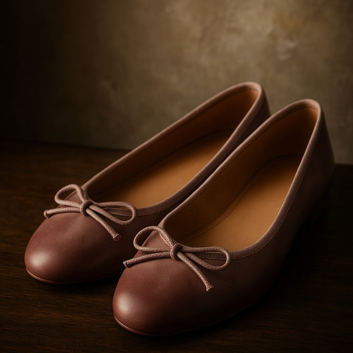 Women’s Genuine Cow Leather Ballet Flats - Heston Manor