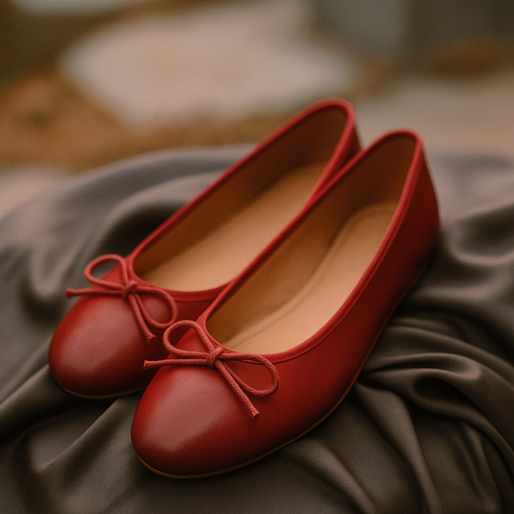 Women’s Genuine Cow Leather Ballet Flats - Heston Manor