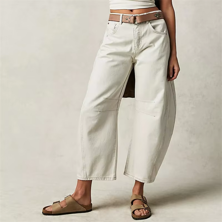 Mid-Rise Barrel Jeans - HESTON MANOR
