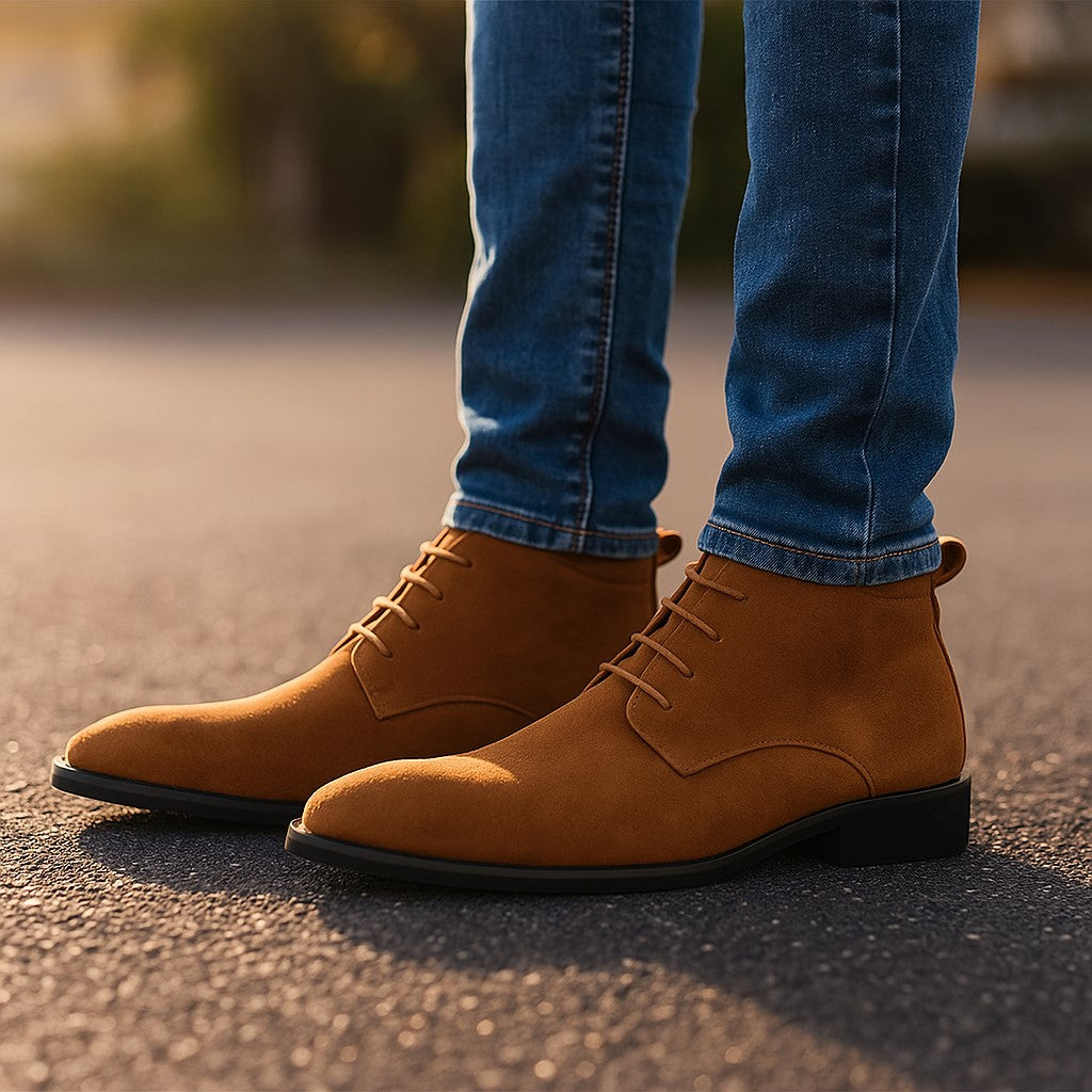 Men’s James Bond Style Suede Desert Boots - Heston Manor