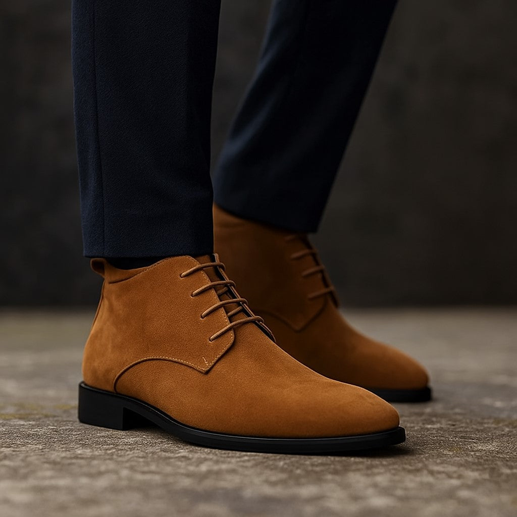 Men’s James Bond Style Suede Desert Boots - Heston Manor