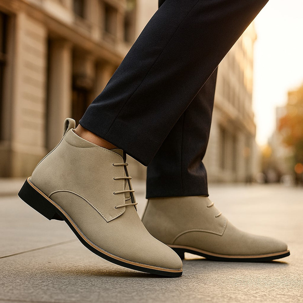 Men’s James Bond Style Suede Desert Boots - Heston Manor