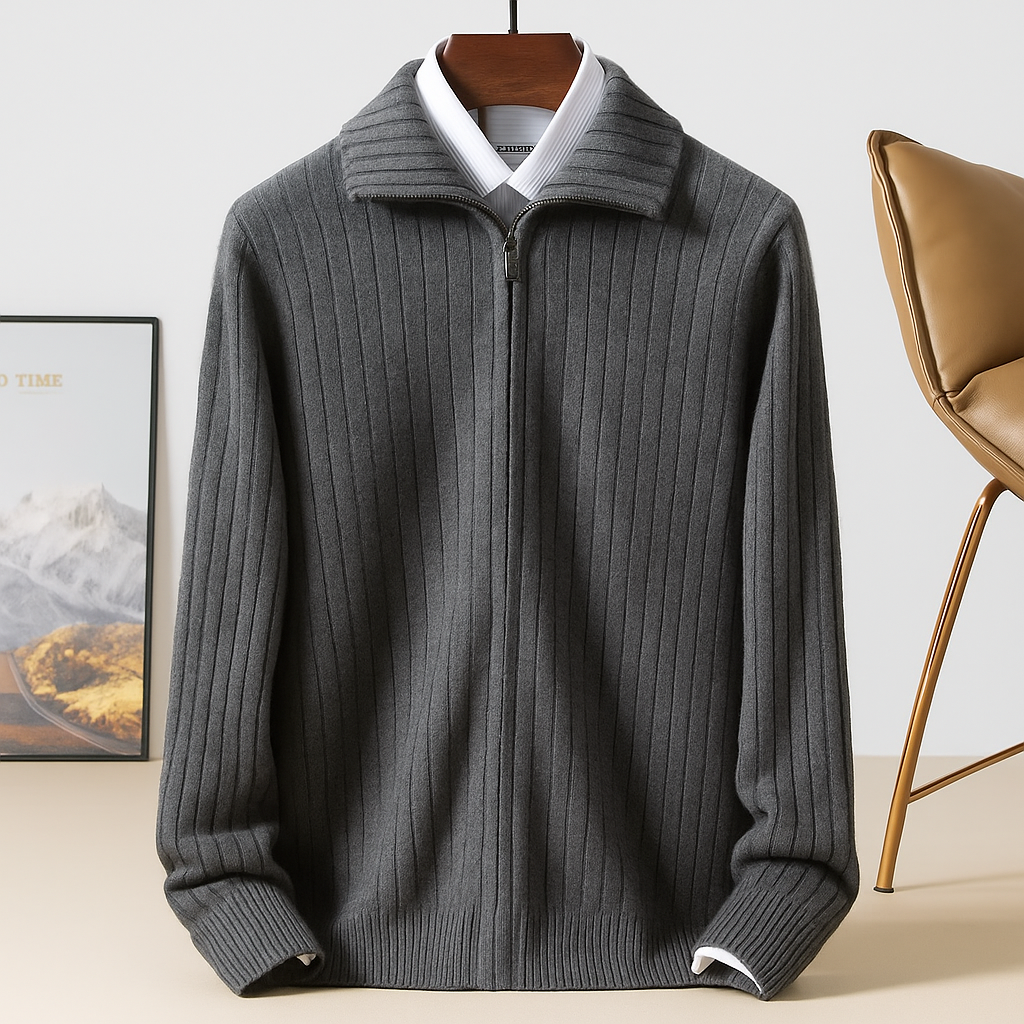Men's Merino Wool Business Cardigan