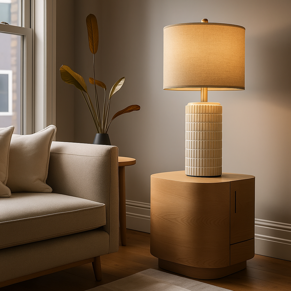 Sculptural Ceramic Table Lamp - Heston Manor