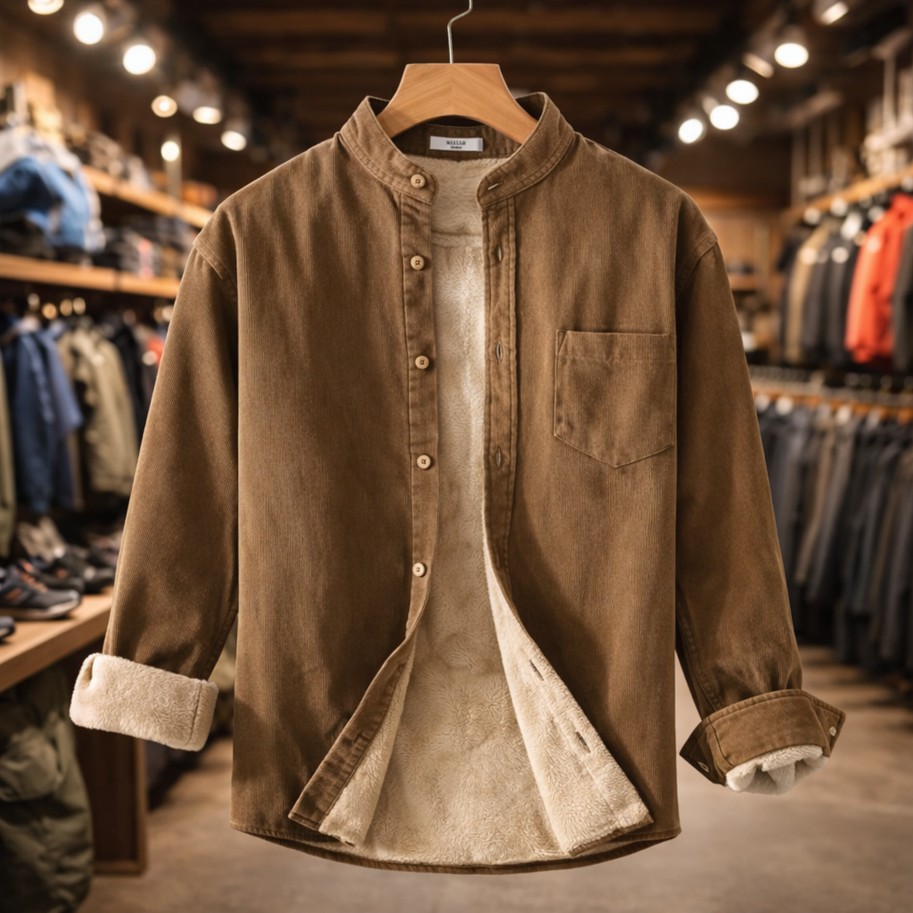 Men’s Lined Corduroy Utility Shirt Jacket