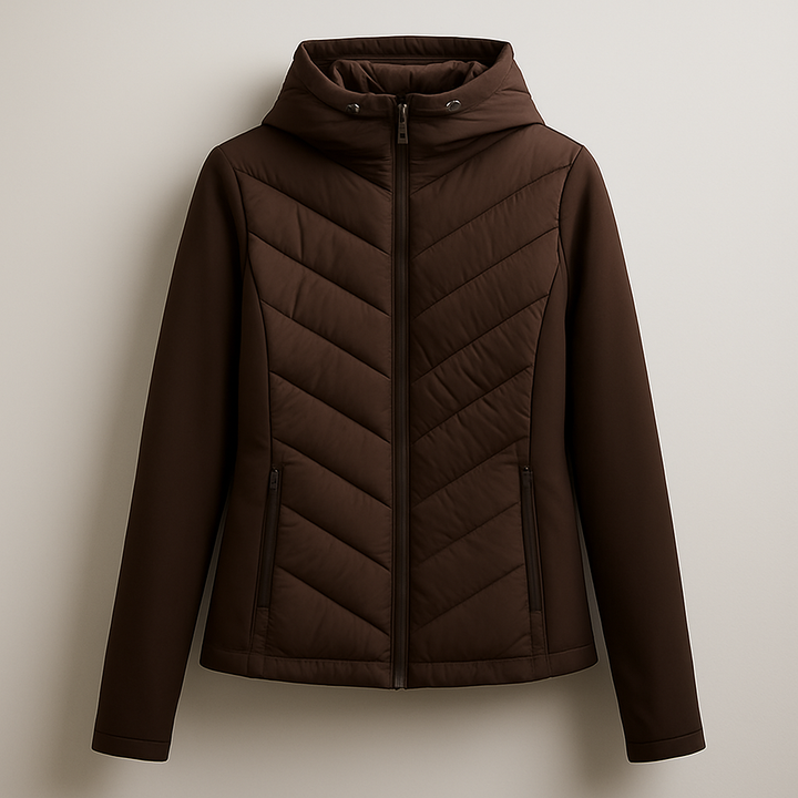 Women’s Lightweight Softshell Puffer Jacket with Hood