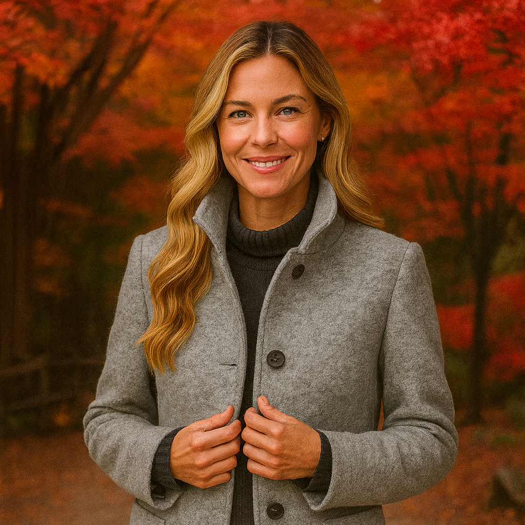 Women’s Grey Wool‑Blend Mid‑Thigh Coat - Heston Manor