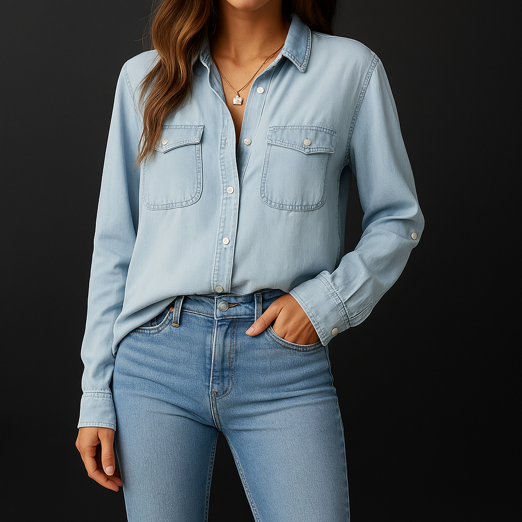 Chic Denim Button Down - HESTON MANOR