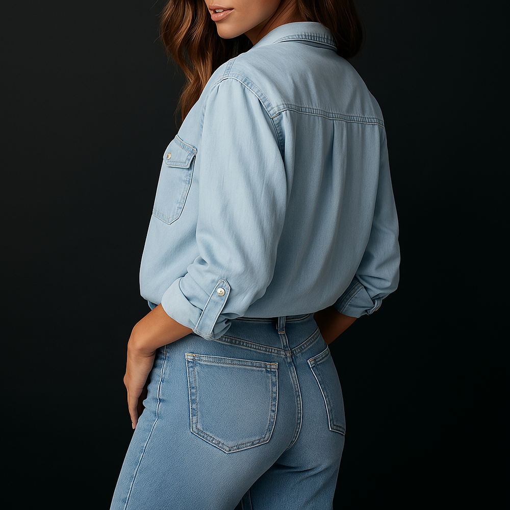 Chic Denim Button Down - HESTON MANOR