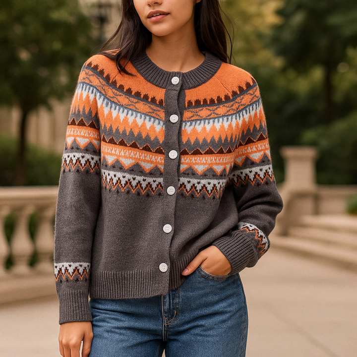 Women’s Autumn Fair Isle Knit Cardigan