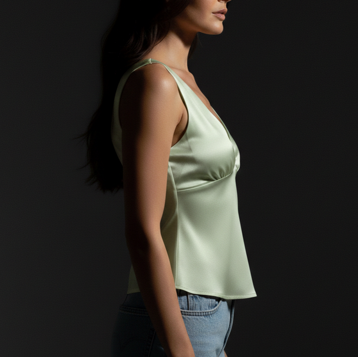 Satin Peplum Camisole - Heston Manor
