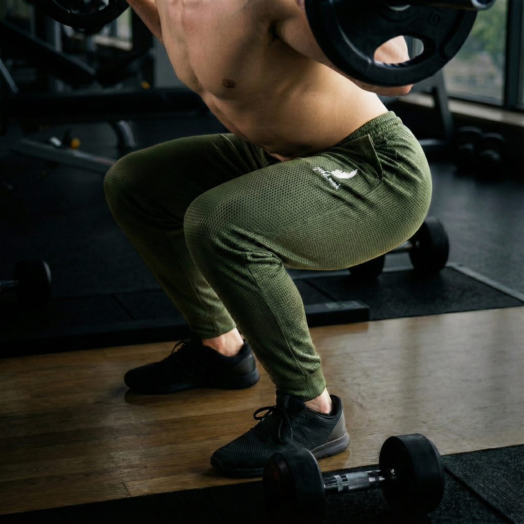 Men’s Textured Knit Joggers with Tapered Fit