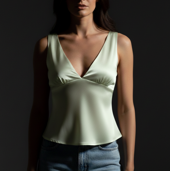 Satin Peplum Camisole - Heston Manor