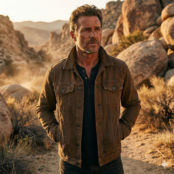 Men’s Denim Button-Front Barn Jacket