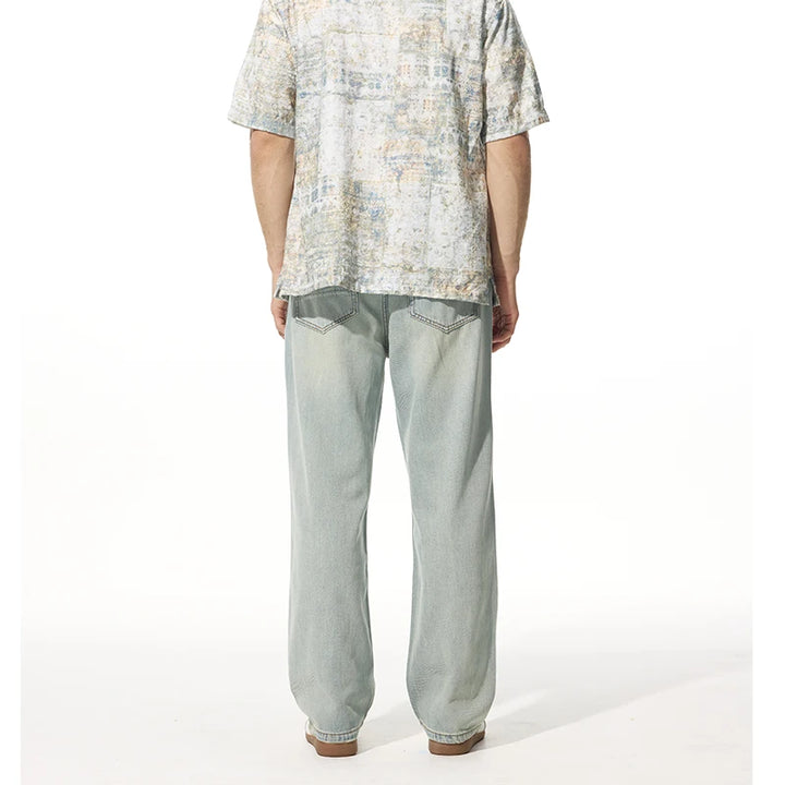 Men’s Relaxed Light-Wash Denim Jeans - Heston Manor