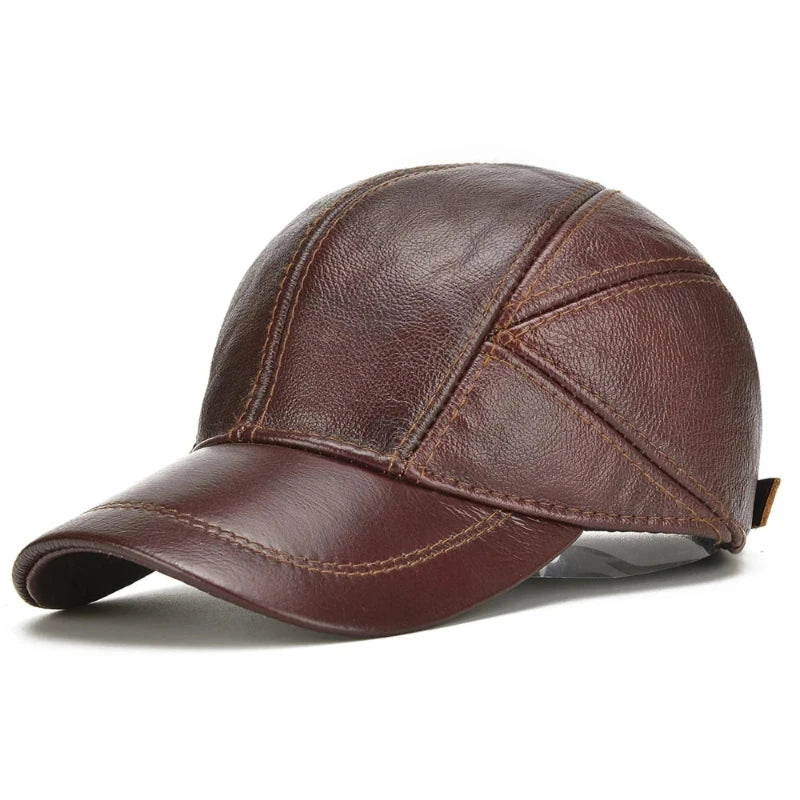 Leather Sports Cap - HESTON MANOR