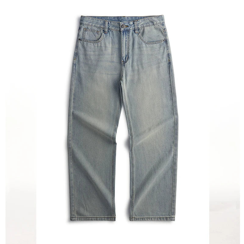 Men’s Relaxed Light-Wash Denim Jeans - Heston Manor