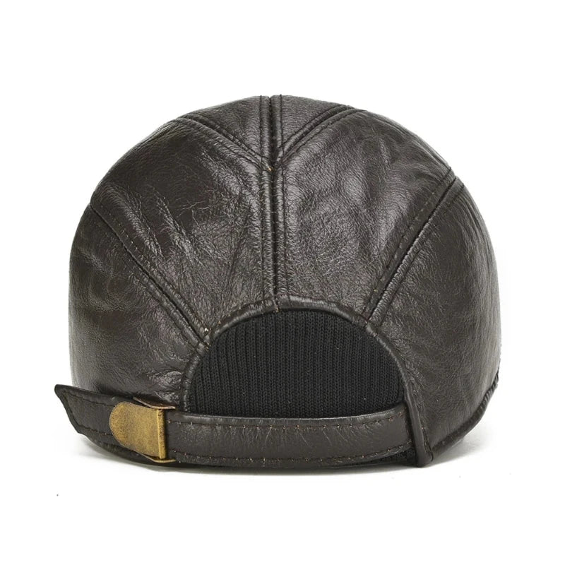 Leather Sports Cap - HESTON MANOR