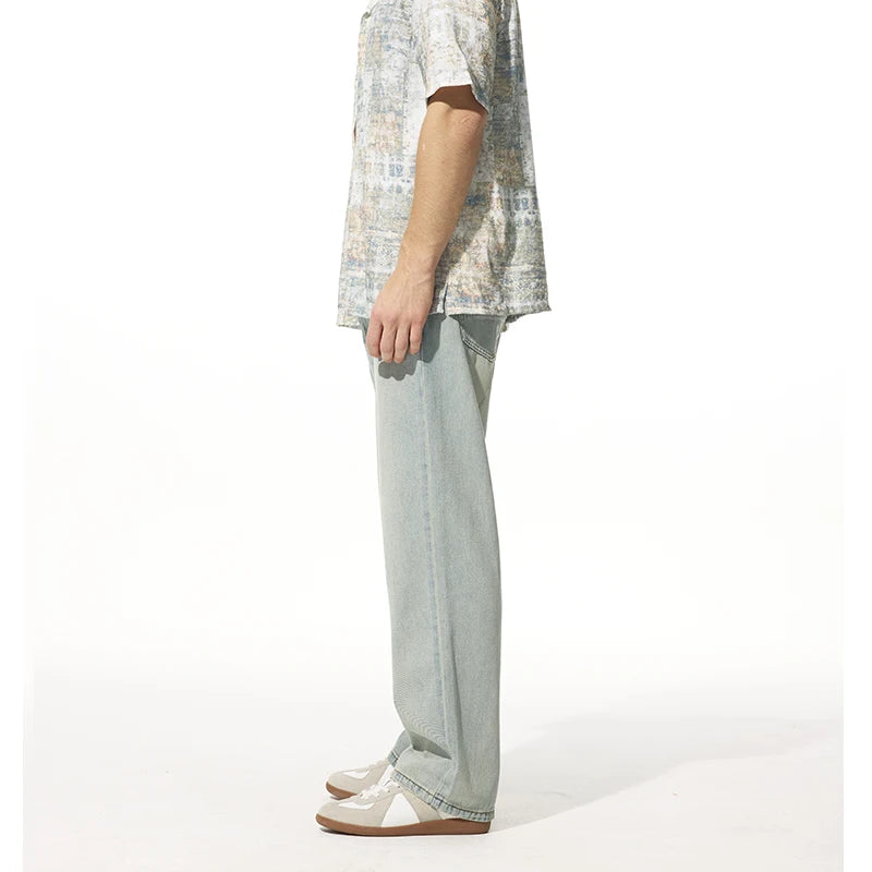 Men’s Relaxed Light-Wash Denim Jeans - Heston Manor