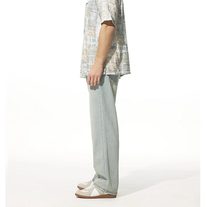 Men’s Relaxed Light-Wash Denim Jeans - Heston Manor