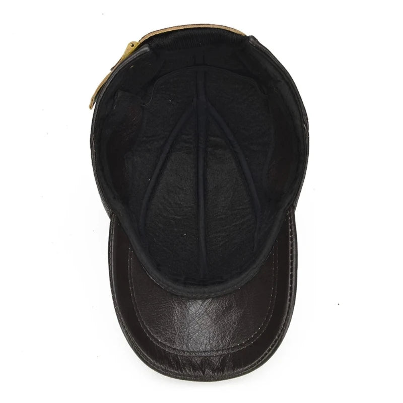 Leather Sports Cap - HESTON MANOR