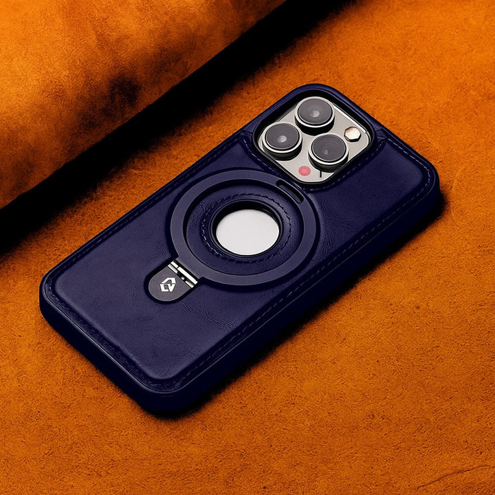 Magnetic Leather Phone Case with Ring Stand - Heston Manor