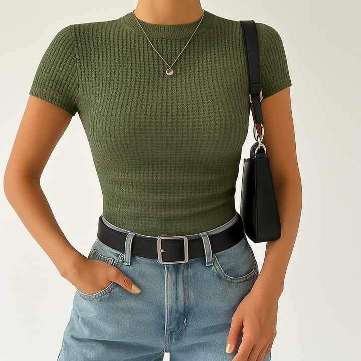 Waffle Knit Short Sleeve - HESTON MANOR
