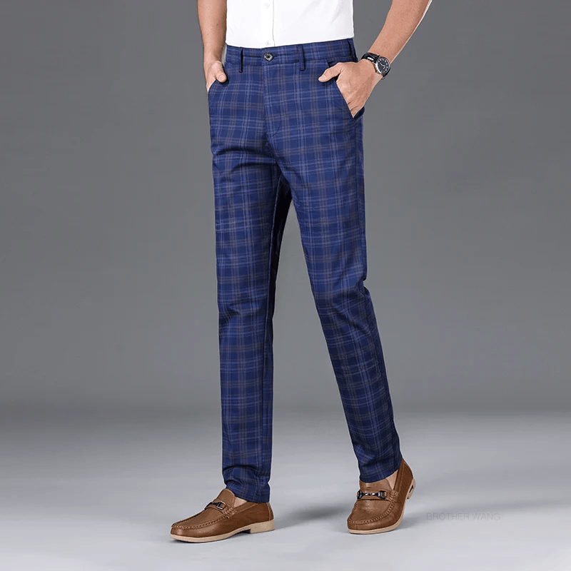 Classic Fit Stretch Pants - HESTON MANOR