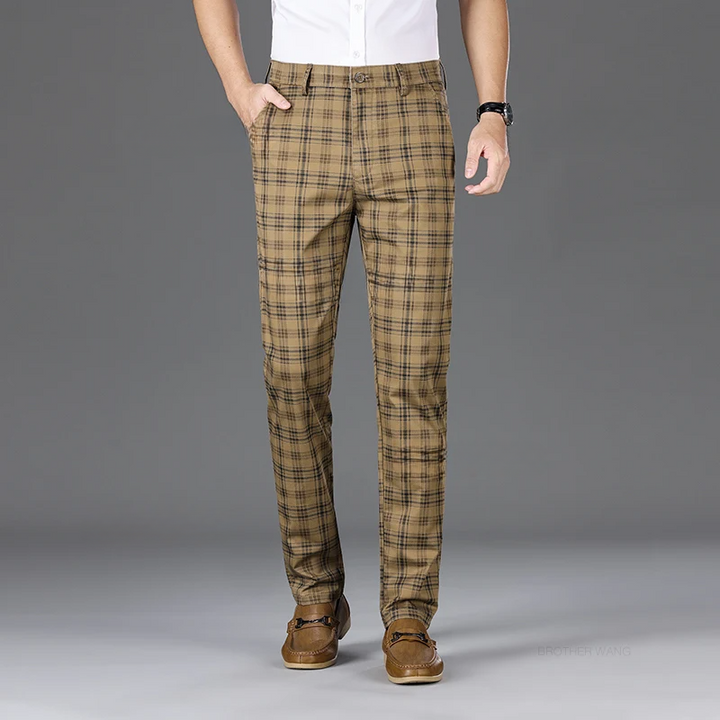 Classic Fit Stretch Pants - HESTON MANOR