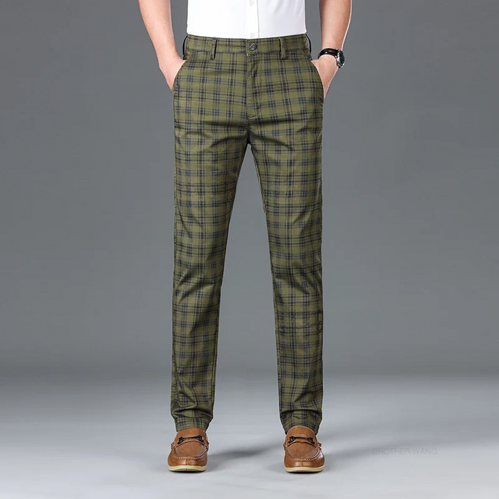 Classic Fit Stretch Pants - HESTON MANOR