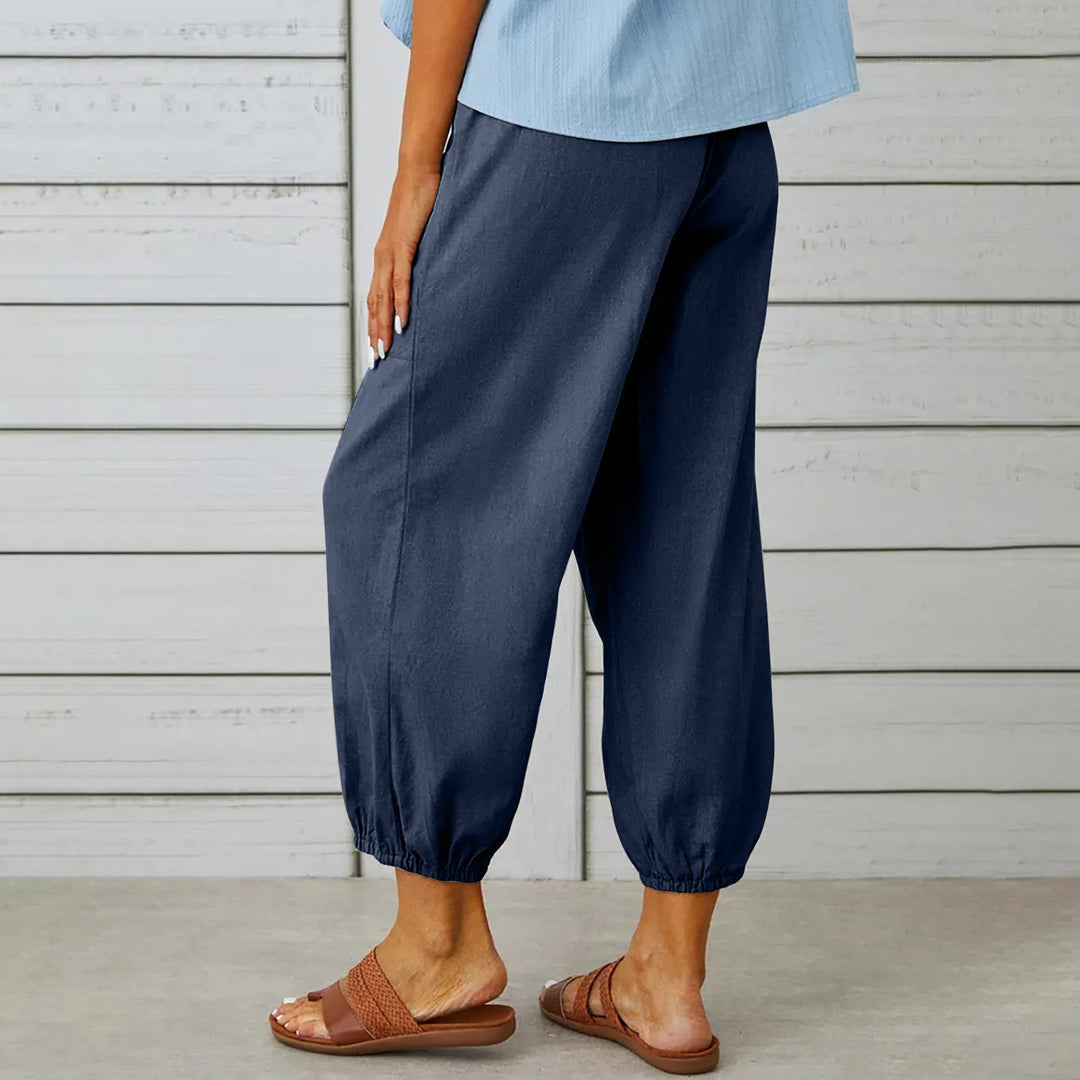 Wide Leg Ankle Pants - HESTON MANOR